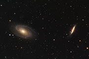 M81 (Bode's galaxy) and M82 (Cigar galaxy)
