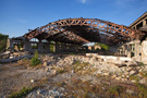 Abandoned factory halls and buildings