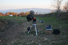 Vidojevica, my telescope getting ready for the night sky