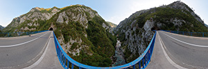 The bridge over river Piva in its canyon (VR)