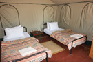 Safari tent inside